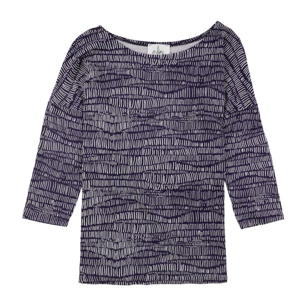 A-Line Womens Petite 2-tone 3/4 Sleeve Top Shell Blouse, NWT